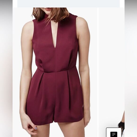 Elegant Burgundy Lace Back Jumpsuit - Picture 9 of 10